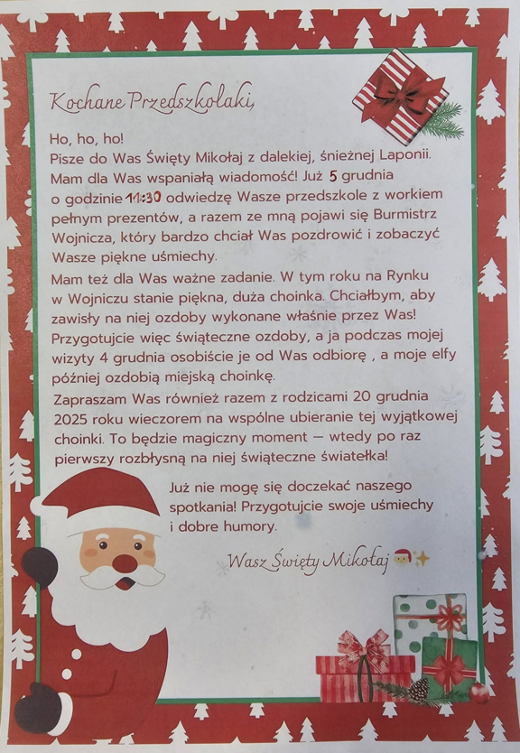 List od Świętego Mikołaja